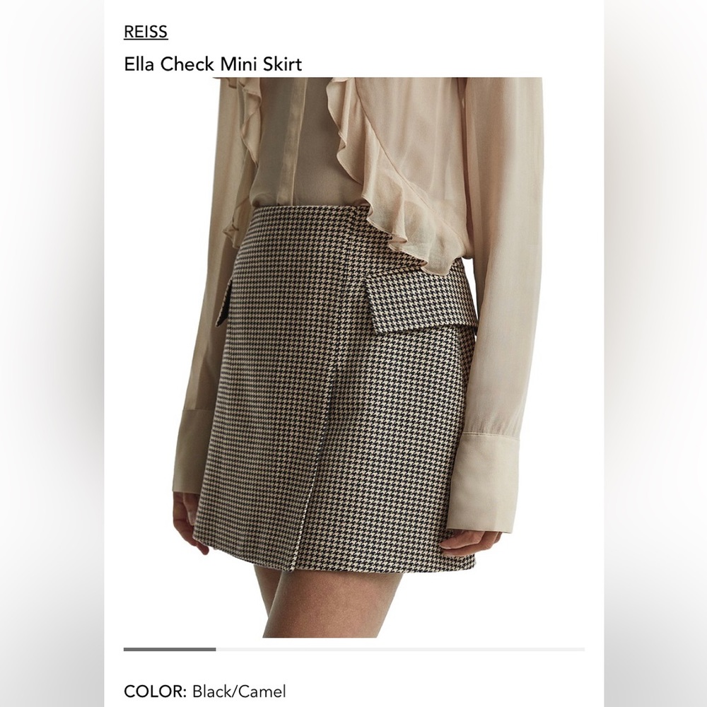 Reiss Ella check mini skirt